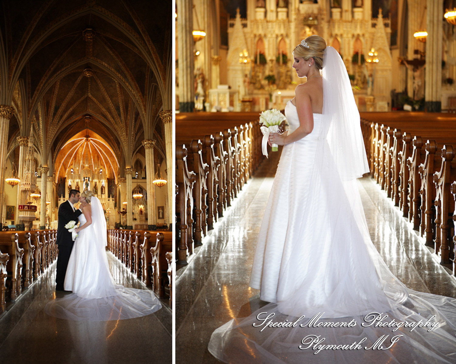 Coleen & Nick at Sweetest Heart of Mary Detroit MI wedding photograph