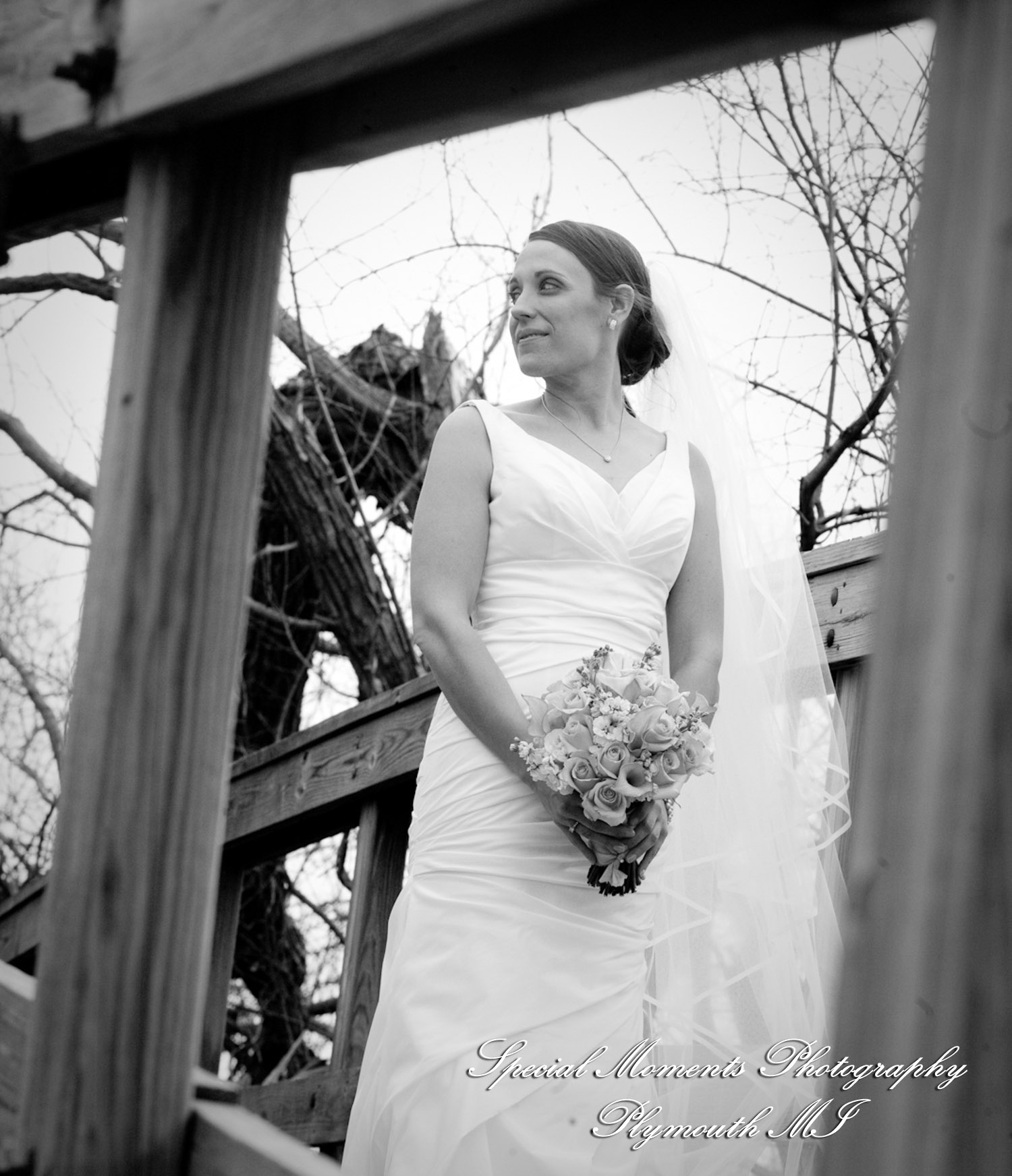 Lori & Kyle at Matthaei Botanical Gardens Ann Arbor MI wedding photograph