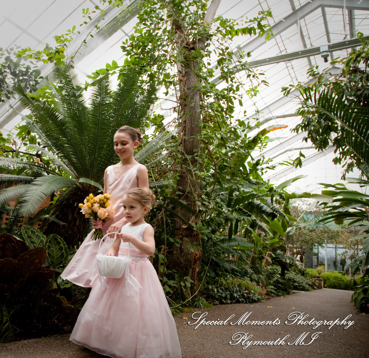 Lori & Kyle at Matthaei Botanical Gardens Ann Arbor MI wedding photograph