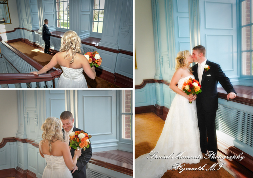 Megan & Kiel at Henry Ford Museum Dearborn MI wedding photograph