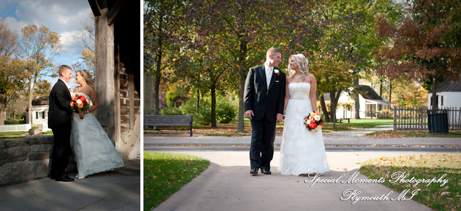 Megan & Kiel at Henry Ford Museum Dearborn MI wedding photograph