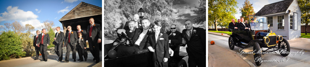 Megan & Kiel at Henry Ford Museum Dearborn MI wedding photograph