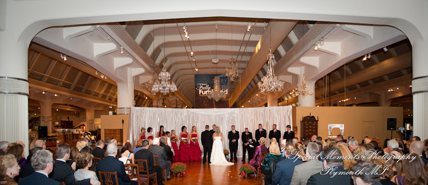 Megan & Kiel at Henry Ford Museum Dearborn MI wedding photograph