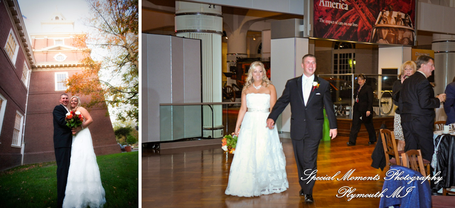 Megan & Kiel at Henry Ford Museum Dearborn MI wedding photograph
