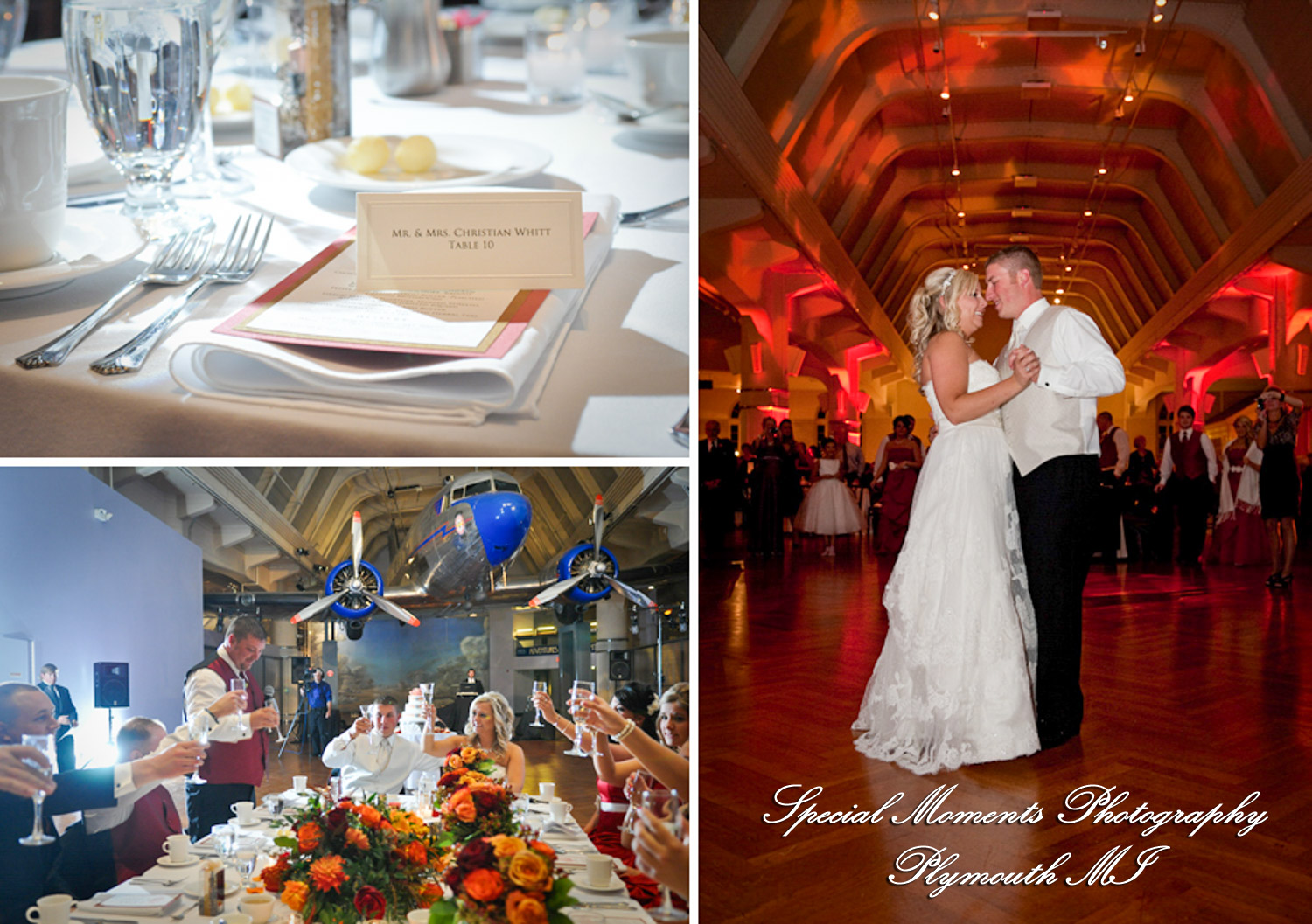 Megan & Kiel at Henry Ford Museum Dearborn MI wedding photograph