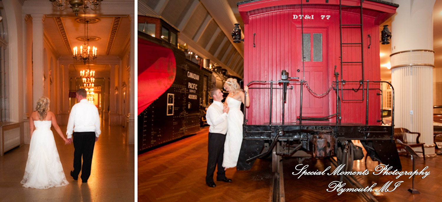 Megan & Kiel at Henry Ford Museum Dearborn MI wedding photograph