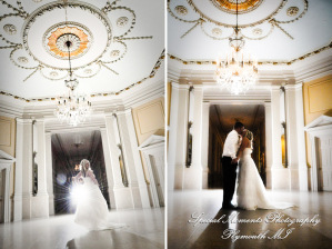 Megan & Kiel at Henry Ford Museum Dearborn MI wedding photograph