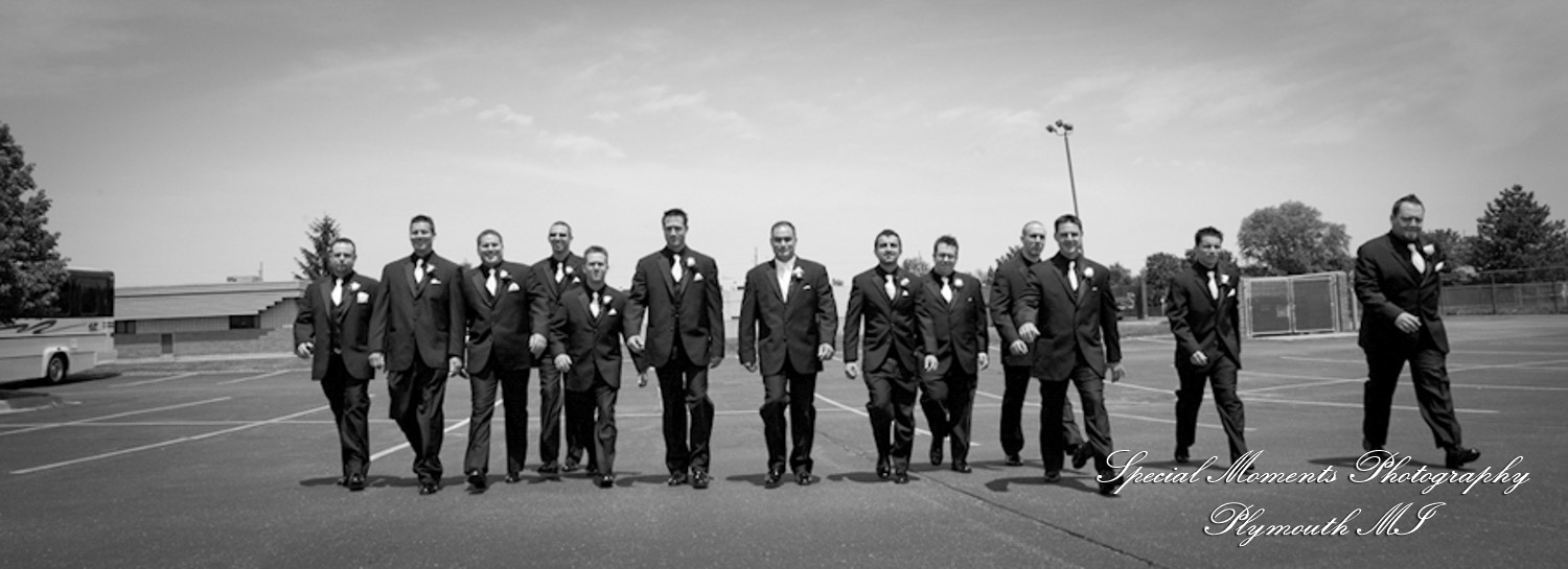 Julie & George at St. Jane Frances de Chantal Sterling Heights MI wedding photograph