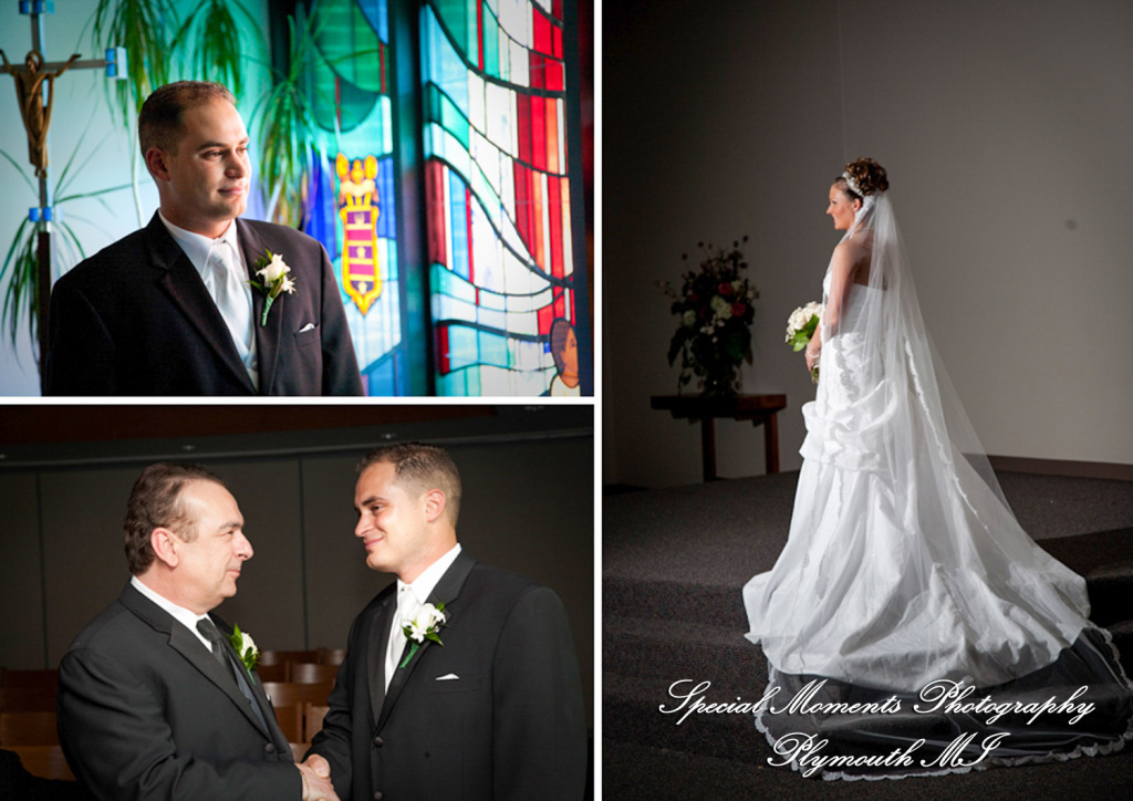 Julie & George at St. Jane Frances de Chantal Sterling Heights MI wedding photograph