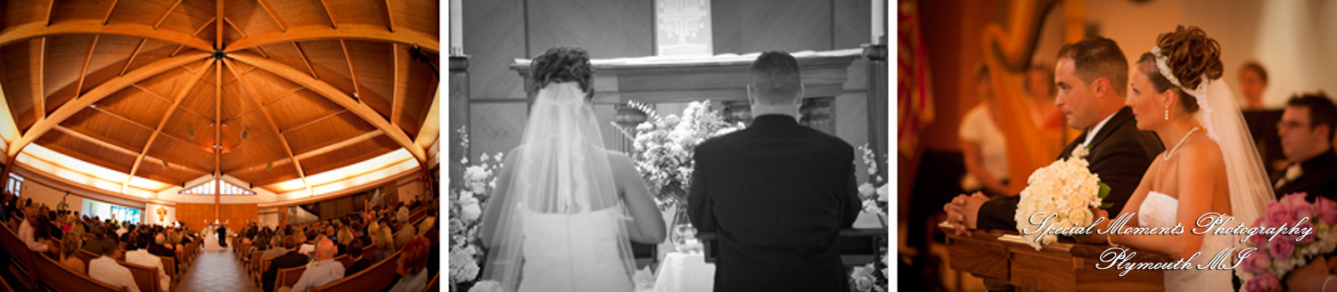 Julie & George at St. Jane Frances de Chantal Sterling Heights MI wedding photograph