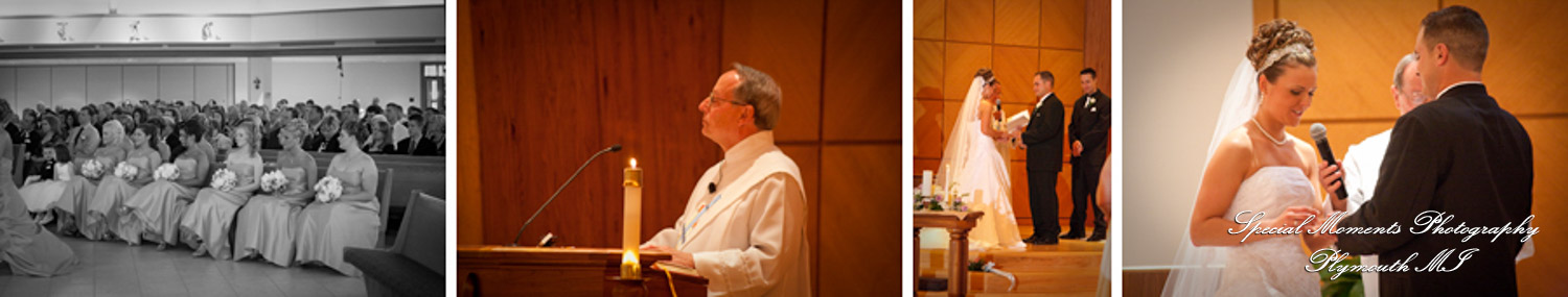 Julie & George at St. Jane Frances de Chantal Sterling Heights MI wedding photograph