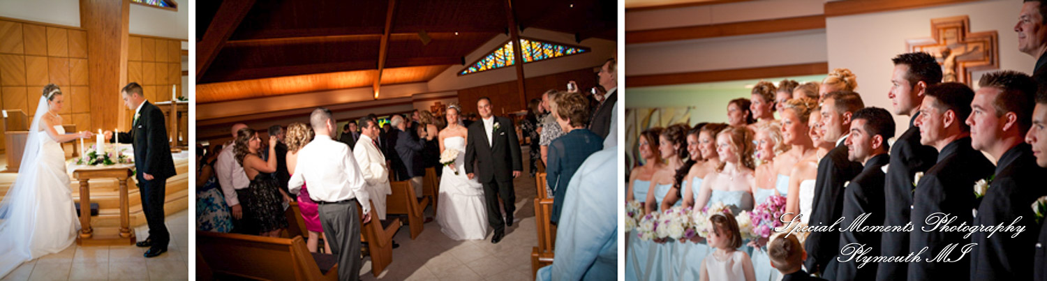 Julie & George at St. Jane Frances de Chantal Sterling Heights MI wedding photograph