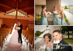 Julie & George at St. Jane Frances de Chantal Sterling Heights MI wedding photograph