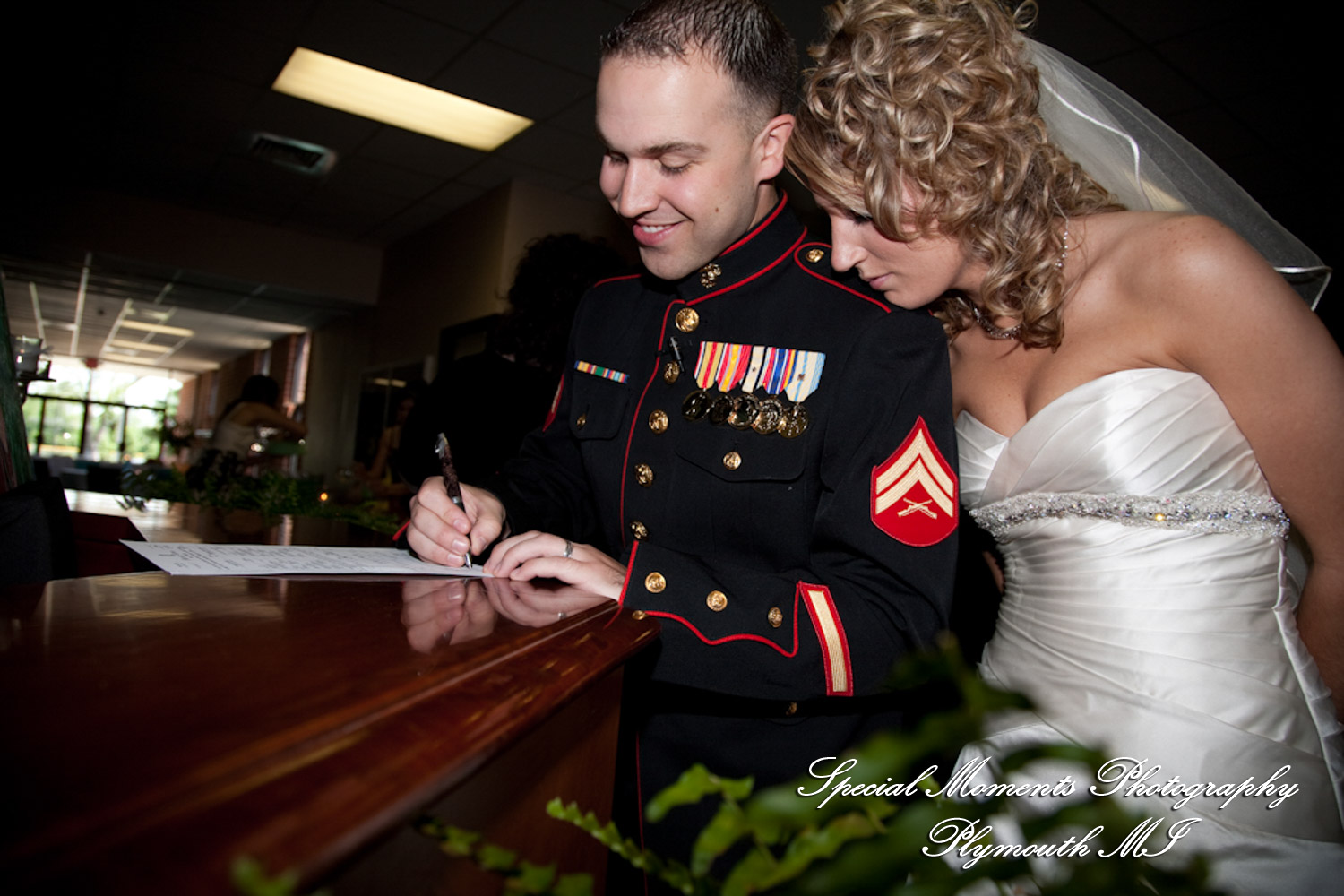 Kim & Mark at Calvary Baptist Church Canton MI wedding photograph