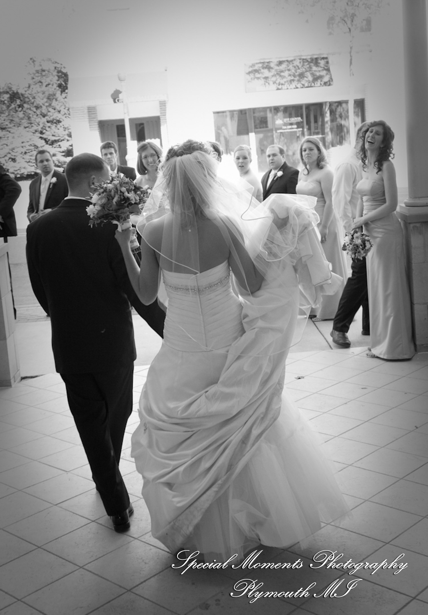 Kim & Mark at Kellogg Park Plymouth MI wedding photograph