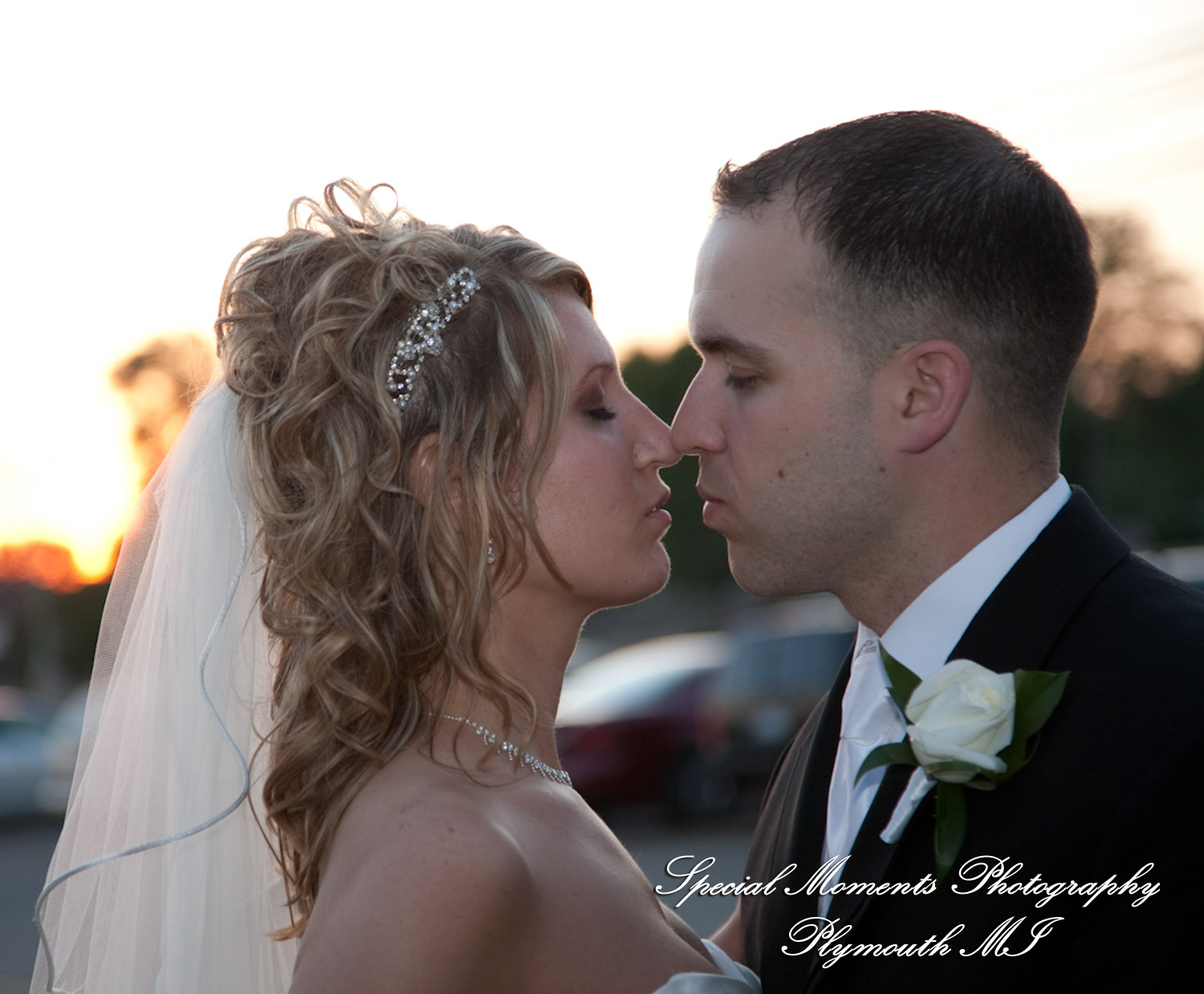 Kim & Mark at Burton Manor Livonia MI wedding photograph