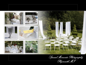 Coffee Table Design - Amanda & Mike at a home wedding album design photograph