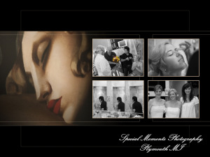 Coffee Table Design - Amanda & Mike at a home wedding album design photograph