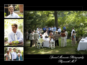 Amanda & Mike at a home wedding album design photograph