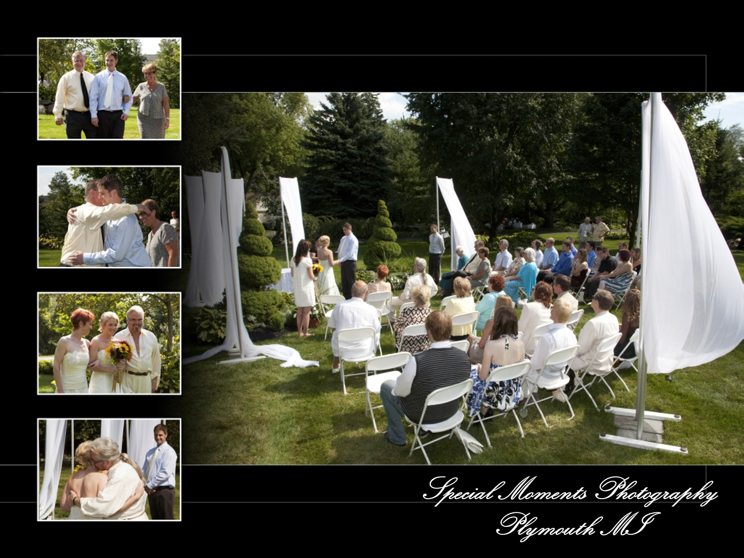 Amanda & Mike at a home wedding album design photograph