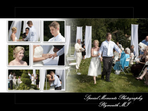 Amanda & Mike at a home wedding album design photograph