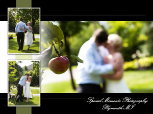 Amanda & Mike at a home wedding album design photograph