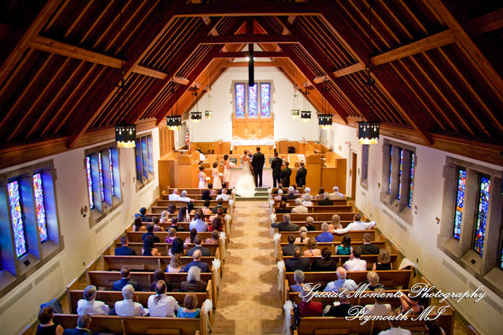 Brittany & Andy at MSU Alumni Memorial Chapel East Lansing MI wedding photograph