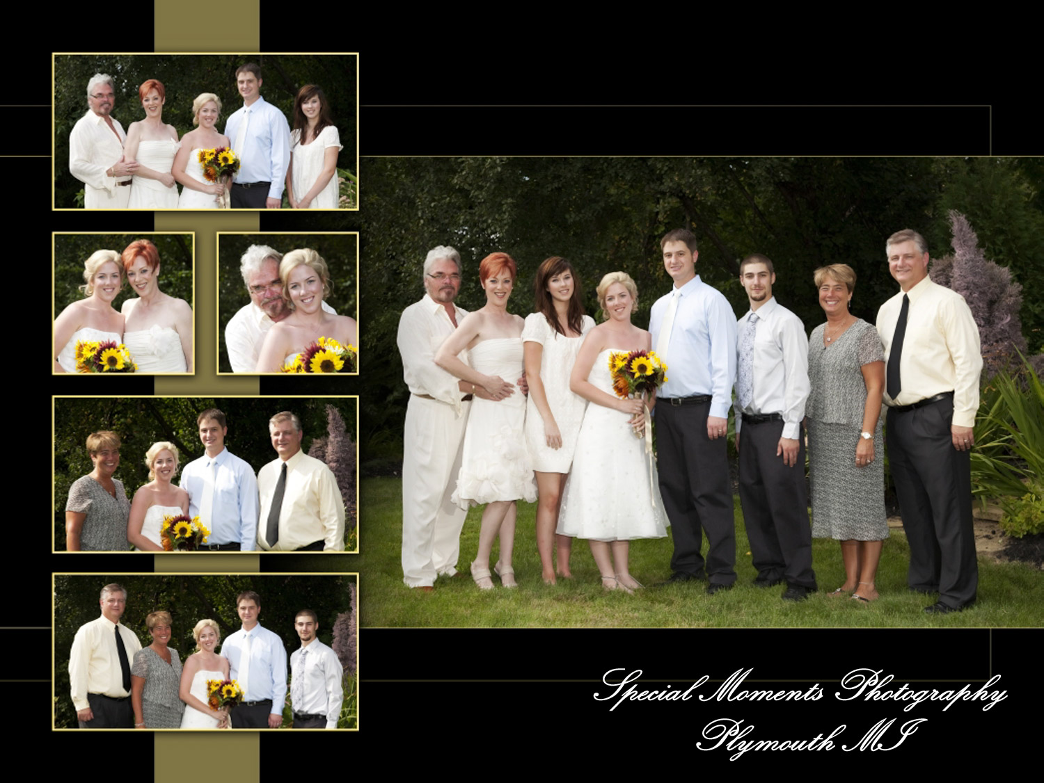 Amanda & Mike at a home wedding album design photograph