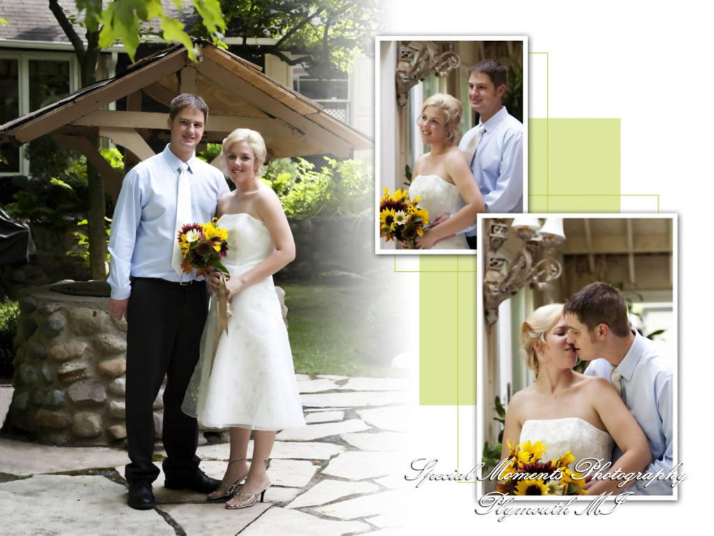 Amanda & Mike at a home wedding album design photograph