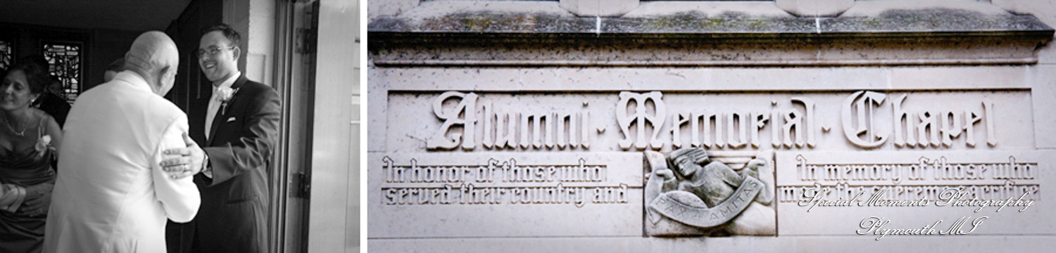 Brittany & Andy at MSU Alumni Memorial Chapel East Lansing MI wedding photograph