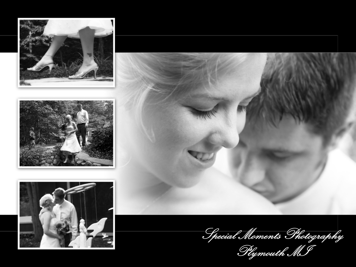 Amanda & Mike at a home wedding album design photograph