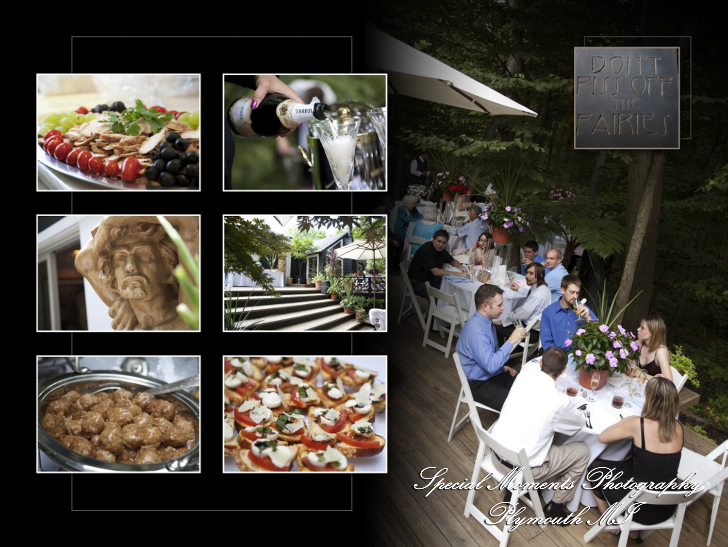 Amanda & Mike at a home wedding album design photograph