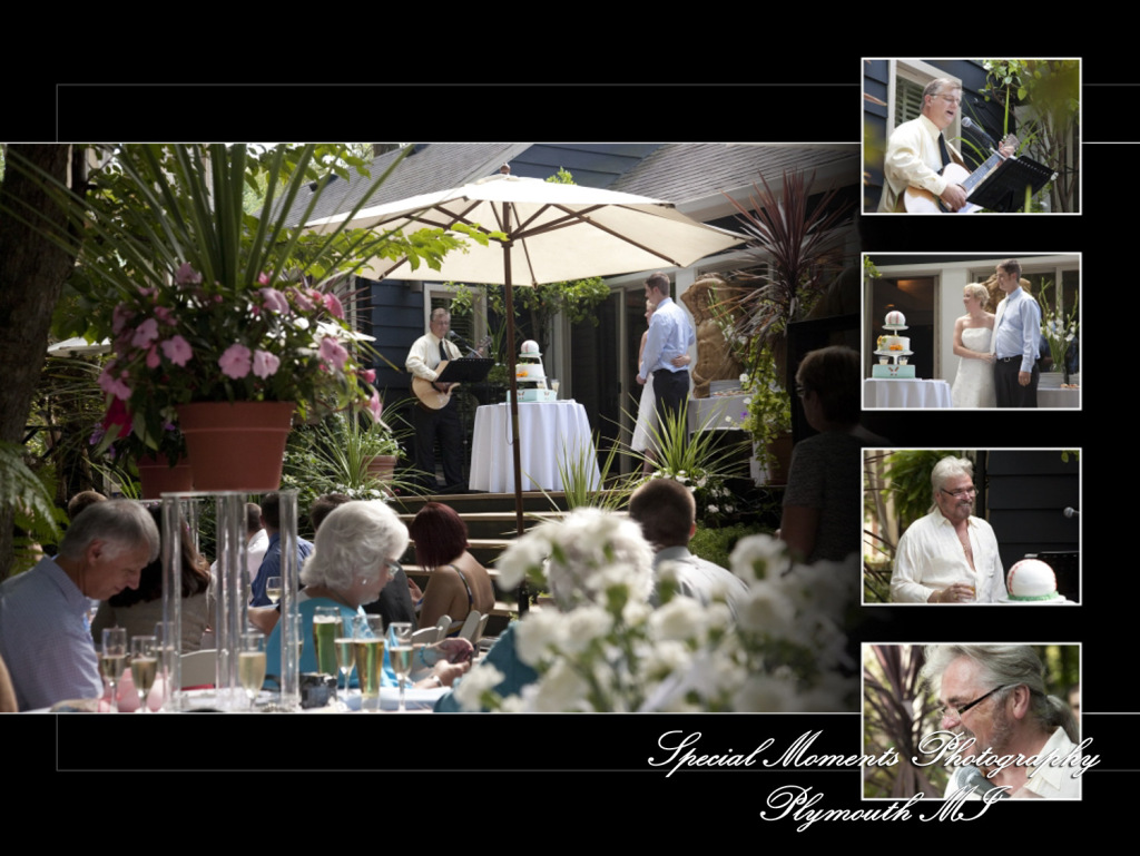 Amanda & Mike at a home wedding album design photograph