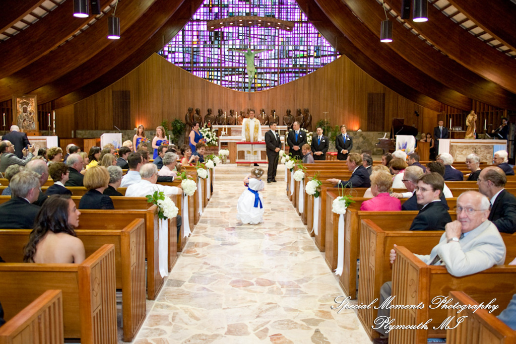 Lauren & Octavian Our Lady of Orchard Lake Archdiocesan Shrine of St. John Paul II West Bloomfield MI wedding photograph