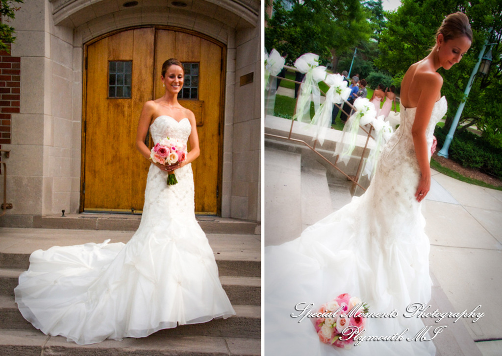 Brittany & Andy at MSU Alumni Memorial Chapel East Lansing MI wedding photograph