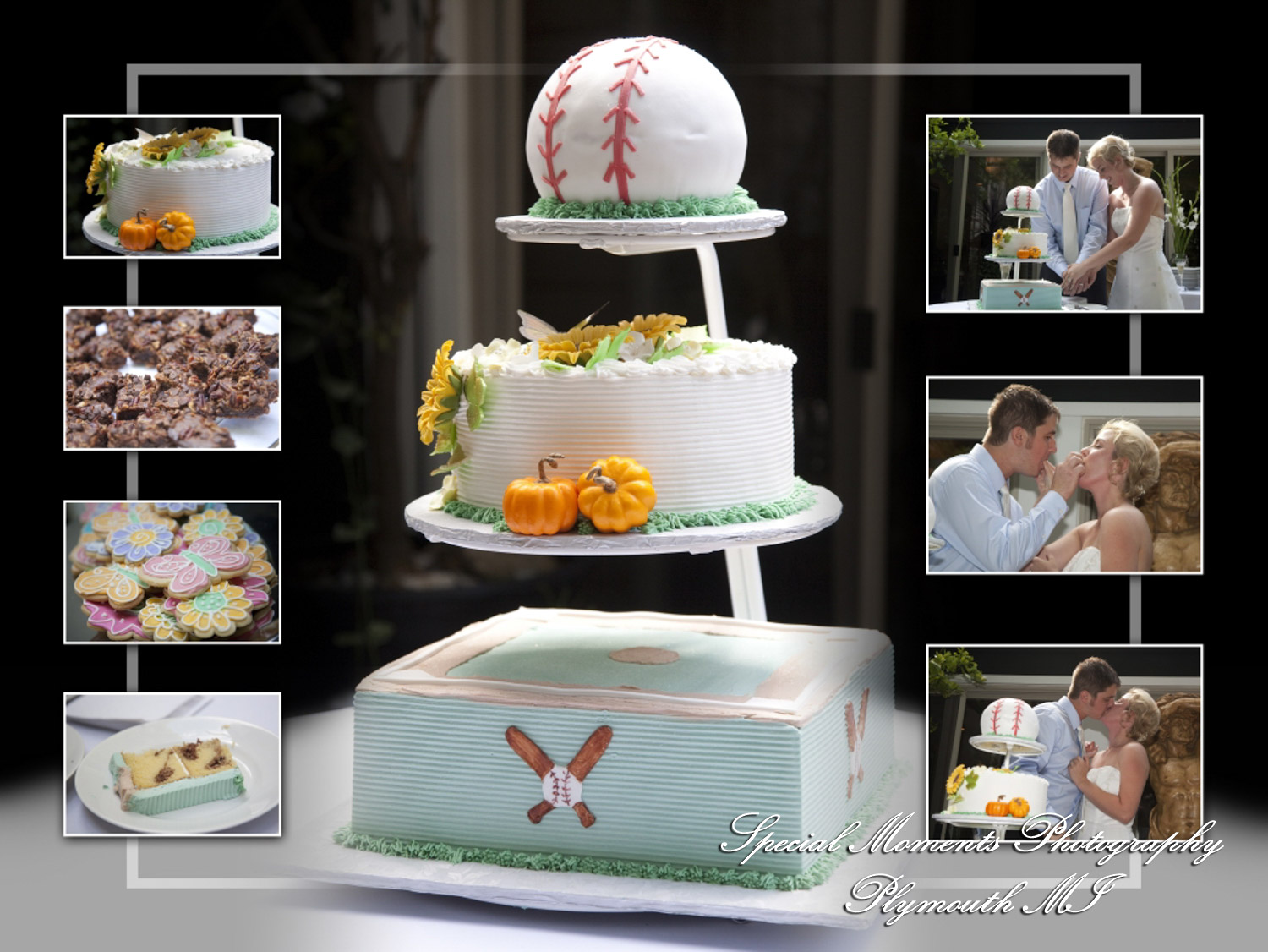 Amanda & Mike at a home wedding album design photograph