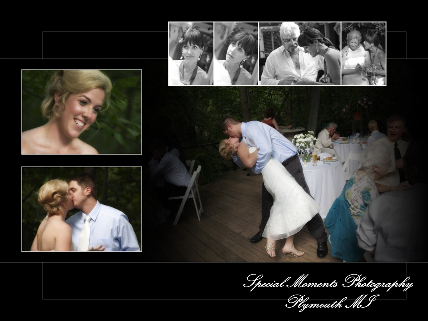 Amanda & Mike at a home wedding album design photograph