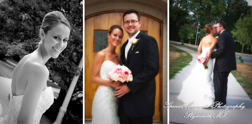 Brittany & Andy at MSU Alumni Memorial Chapel East Lansing MI wedding photograph