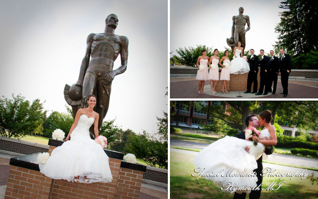 Brittany & Andy at MSU Alumni Memorial Chapel East Lansing MI wedding photograph