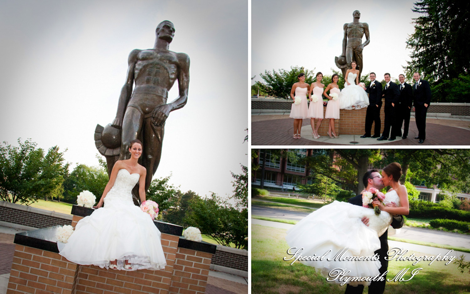 Brittany & Andy at MSU Alumni Memorial Chapel East Lansing MI wedding photograph