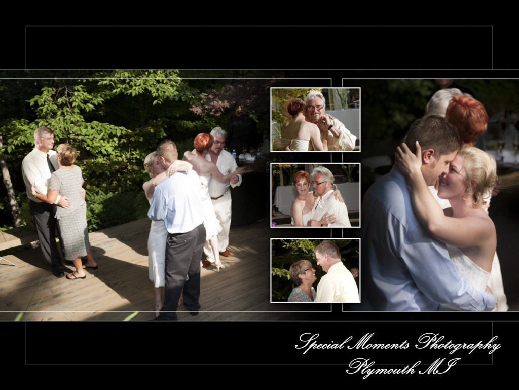 Amanda & Mike at a home wedding album design photograph