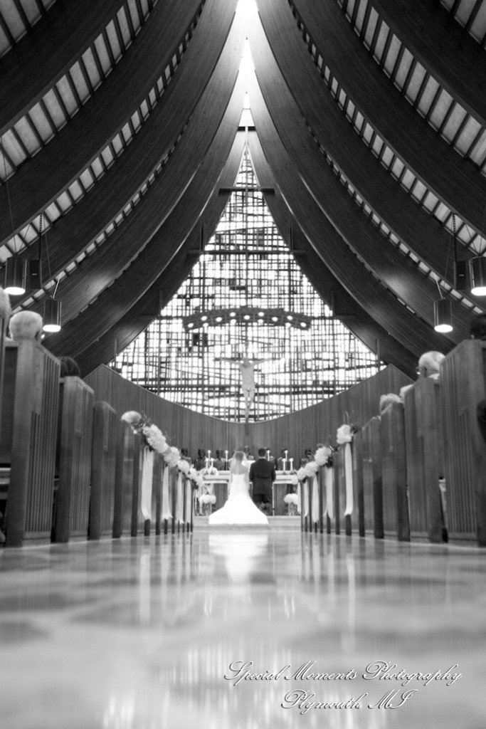 Lauren & Octavian Our Lady of Orchard Lake Archdiocesan Shrine of St. John Paul II West Bloomfield MI wedding photograph