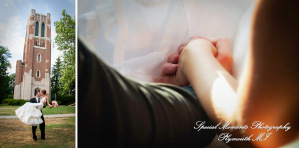 Brittany & Andy at MSU Alumni Memorial Chapel East Lansing MI wedding photograph