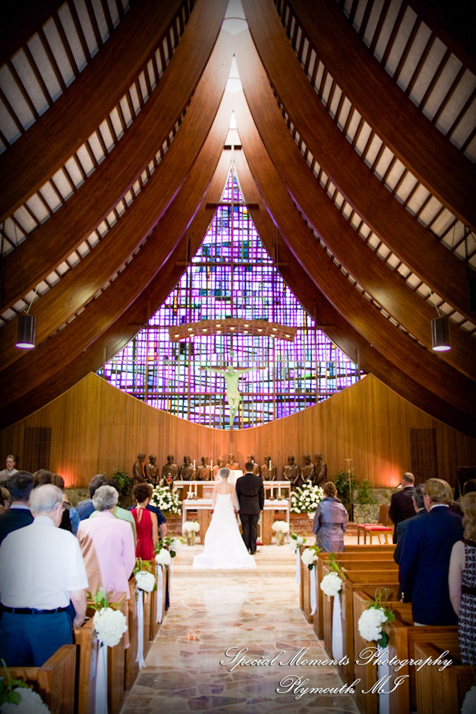 Lauren & Octavian Our Lady of Orchard Lake Archdiocesan Shrine of St. John Paul II West Bloomfield MI wedding photograph