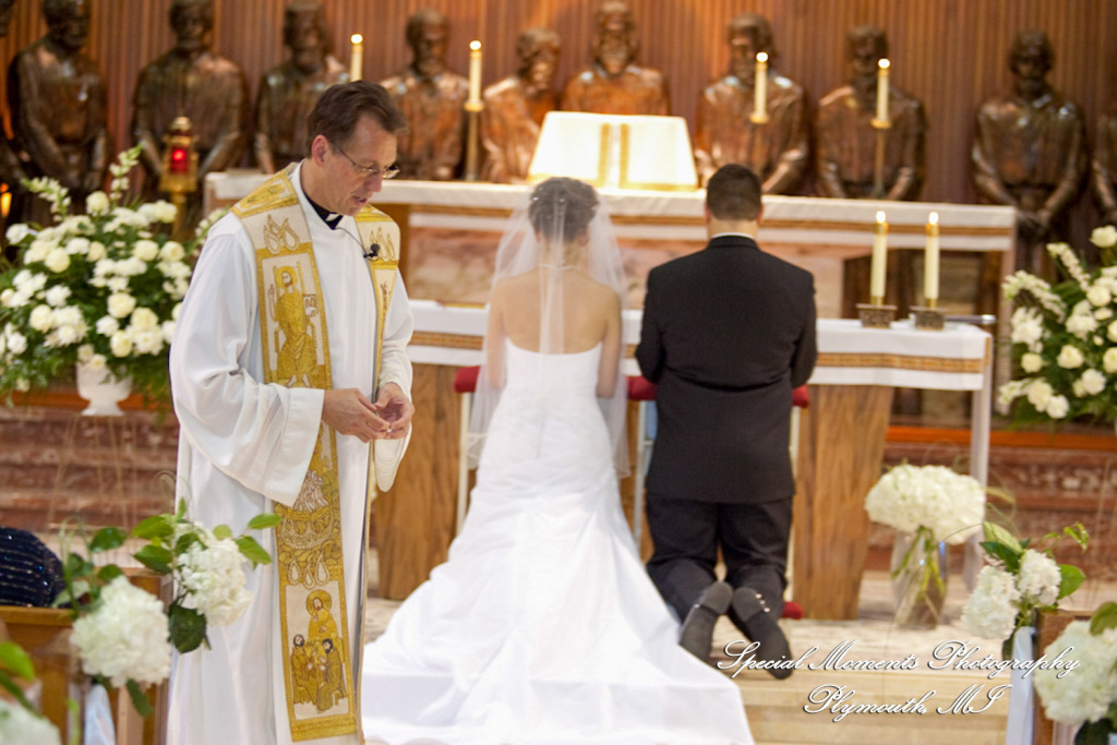 Lauren & Octavian Our Lady of Orchard Lake Archdiocesan Shrine of St. John Paul II West Bloomfield MI wedding photograph