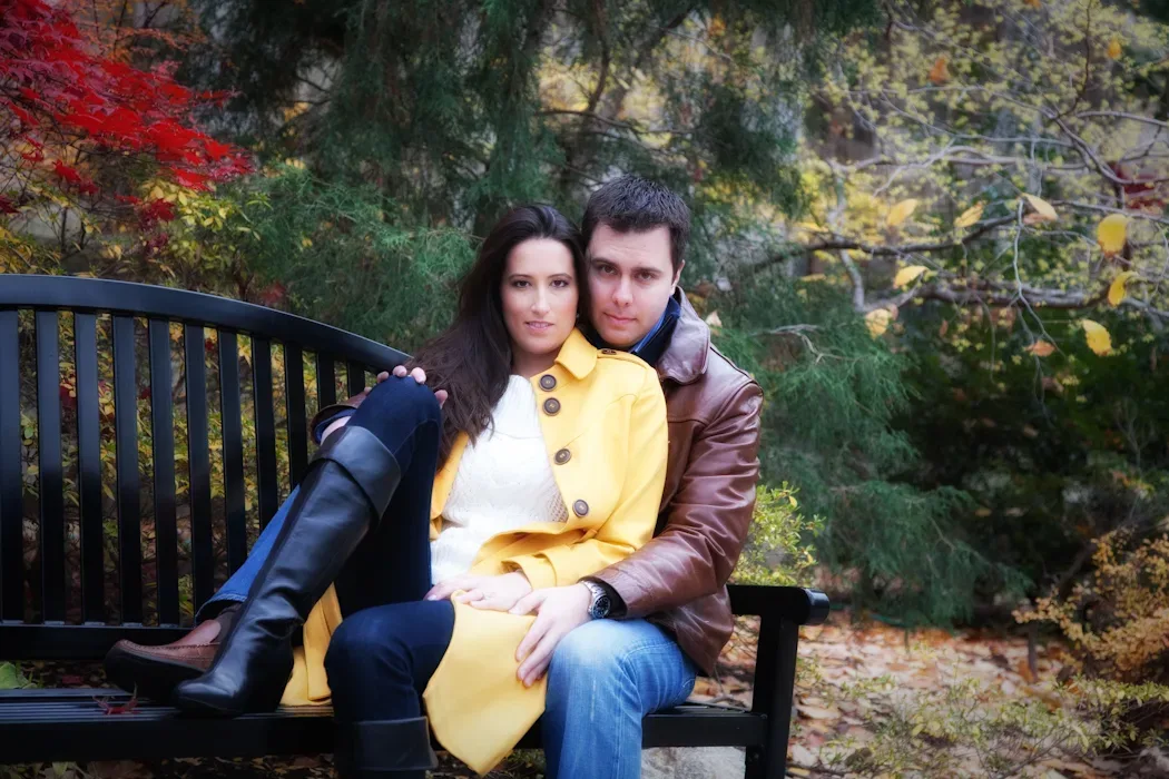 Law Quad Ann Arbor Engagement photograph