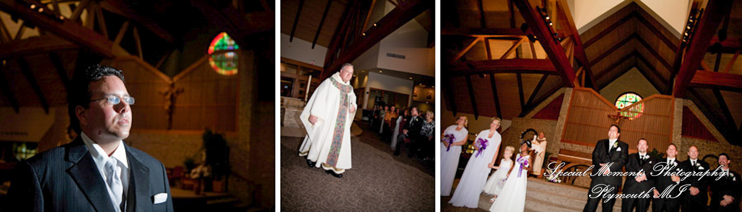 Jessica & Mike at St. Thomas a'Becket Catholic Church Canton MI wedding photograph