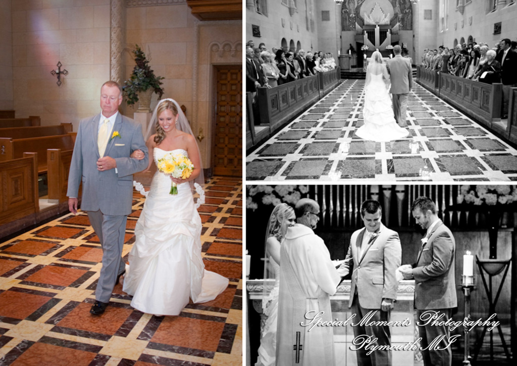 Lindsay & Mike at Ss. Mary & Joseph Chapel Plymouth MI wedding photograph