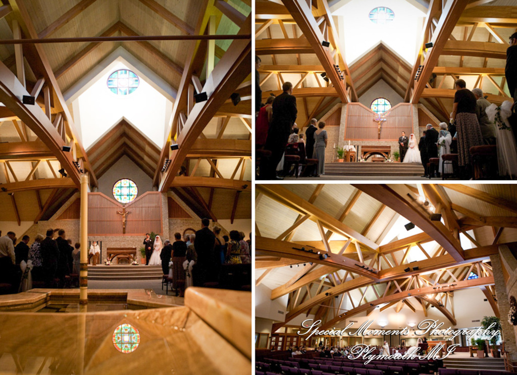 Jessica & Mike at St. Thomas a'Becket Catholic Church Canton MI wedding photograph