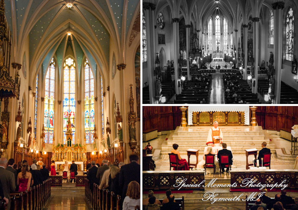 Ashley & Joe at St. Joseph Catholic Detroit MI wedding photograph